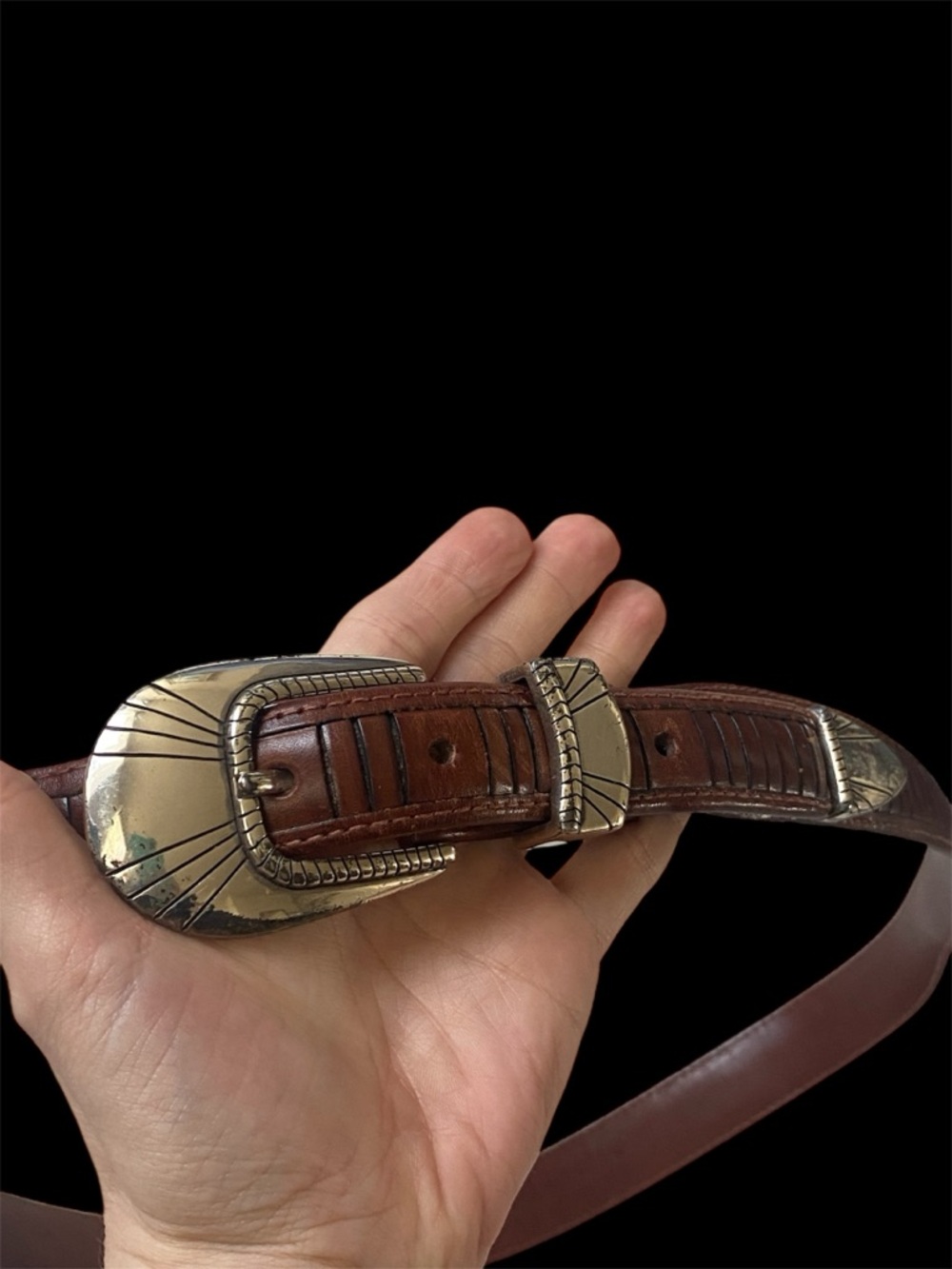 PGA TOUR Genuine Leather Brown Belt Size 38